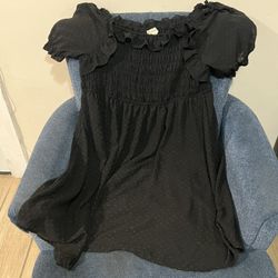 Black ruffled Dress 3x