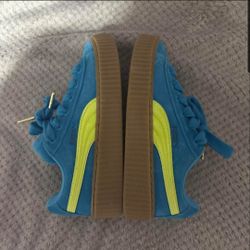 Teal and Lime Pumas
