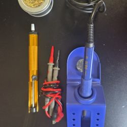 Soldering Tool Set – Iron + Stand + Cleaner + Pump + Leads