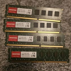 DDR3 RAM 8GBx4 DDR3/
DDR3L 1600MHz (1333MHz)
PC3-12800