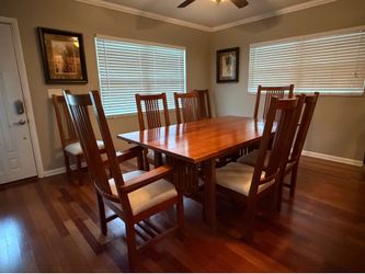 Dining Room Table, Chairs, Hutch