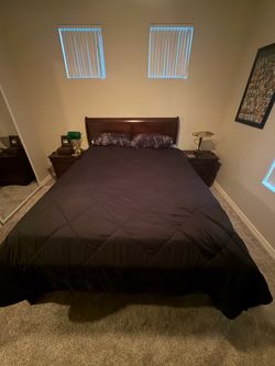 Bedframe with matching nightstands