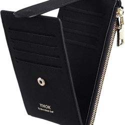 YHOK Women's Wallets RFID Blocking Bifold Multi Card Case Wallet with Zipper Pocket Coin Purse