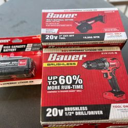 New Bauer Drill 1/2” Brushless Multi-material Battery 5.0amp Hour 