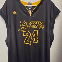 Vtg 2010 Adidas Kobe Bryant #24 Los Angeles Lakers NBA Black Jersey, Men's XXL