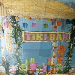 Table top tiki bar hut, $20