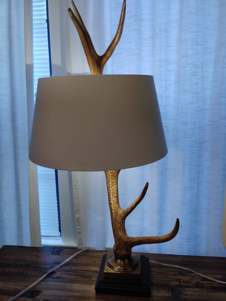 Barbara Cosgrove Gold Elk Horn Lamp