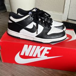 Nike White And Black Low Dunks