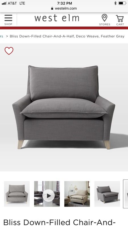 West Elm Chair And A Half For Sale In Denver Co Offerup