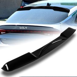 For 2021-2024 Kia K5 Sedan Black ABS Plastic Rear Window Roof Visor Spoiler Wing -(2-RSP-031-AB