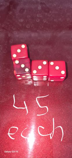 Old cherry back light dice
