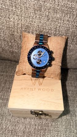 Avant Wood Ocean Chronograph Wristwatch Blue Dial