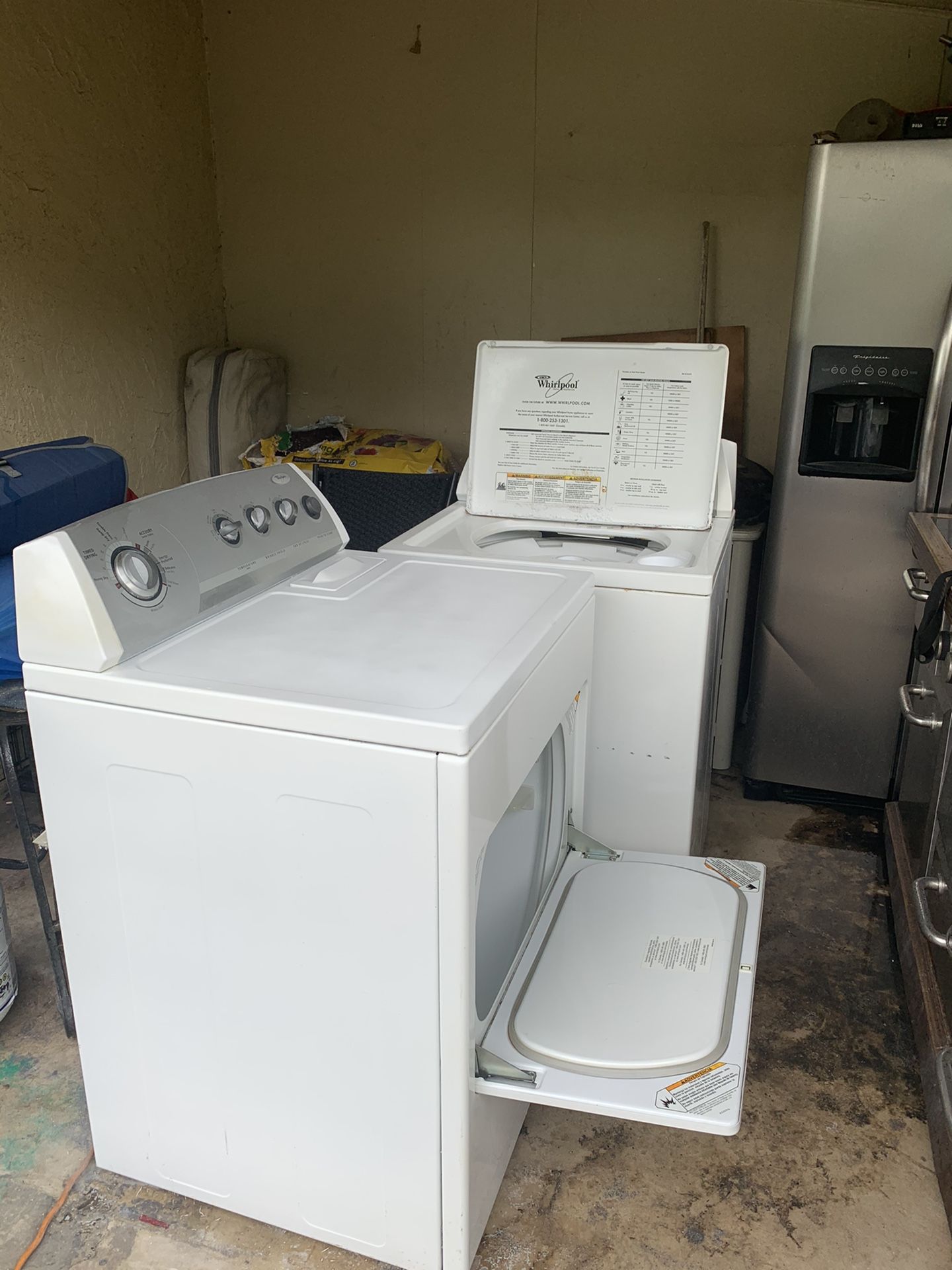 Washer and dryer whirpool fabric sense system