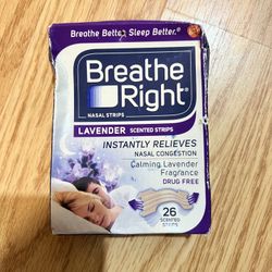 Breathe right lavender scented strips 26 count