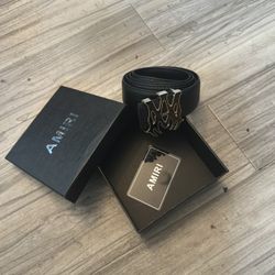 Amiri Black Gold Enamel Men’s Belt