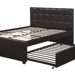 New Trundle Full/Twin W/new Mattresses