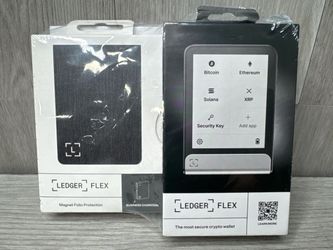 Ledger Flex E Ink Touchscreen Crypto Wallet and Magnet Folio (A1D031200)
