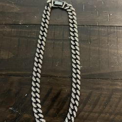 18” Stainless Steal Cuban Link Chain-Black