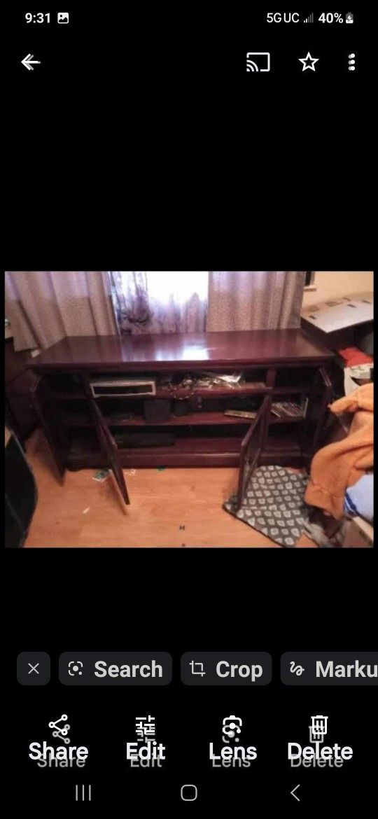 Wooden Entertainment Center 