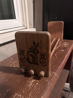 VINTAGE “COUNTRY GOOSE” 1980s  Wooden Organizer