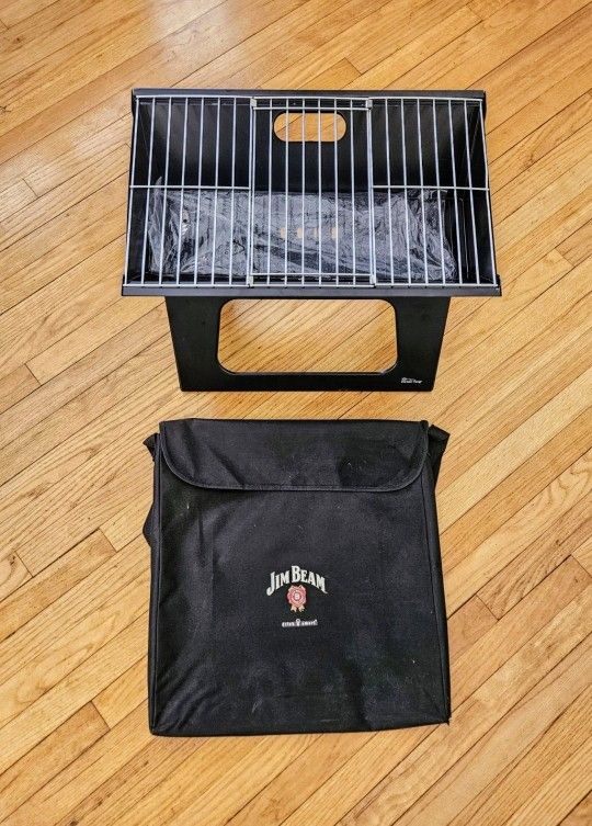 Jim Beam X-Grill Portable Charcoal BBQ Grill w/Carrying Tote! By Picnic Time