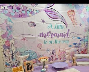 Mermaid theme Backdrop