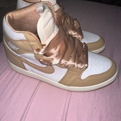 Rose Gold Ribbon Nike Airs