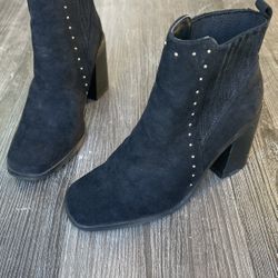 Black Velvet Booties