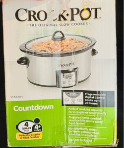 New In Box 4QT Crock-Pot Countdown Programmable Slow Cooker (Model SCCPVC400-S)