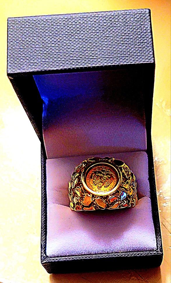 Gold Nugget Mexico Ring Rare