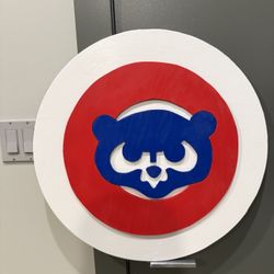 Chicago Cubs Custom Painted Sign 23x23 