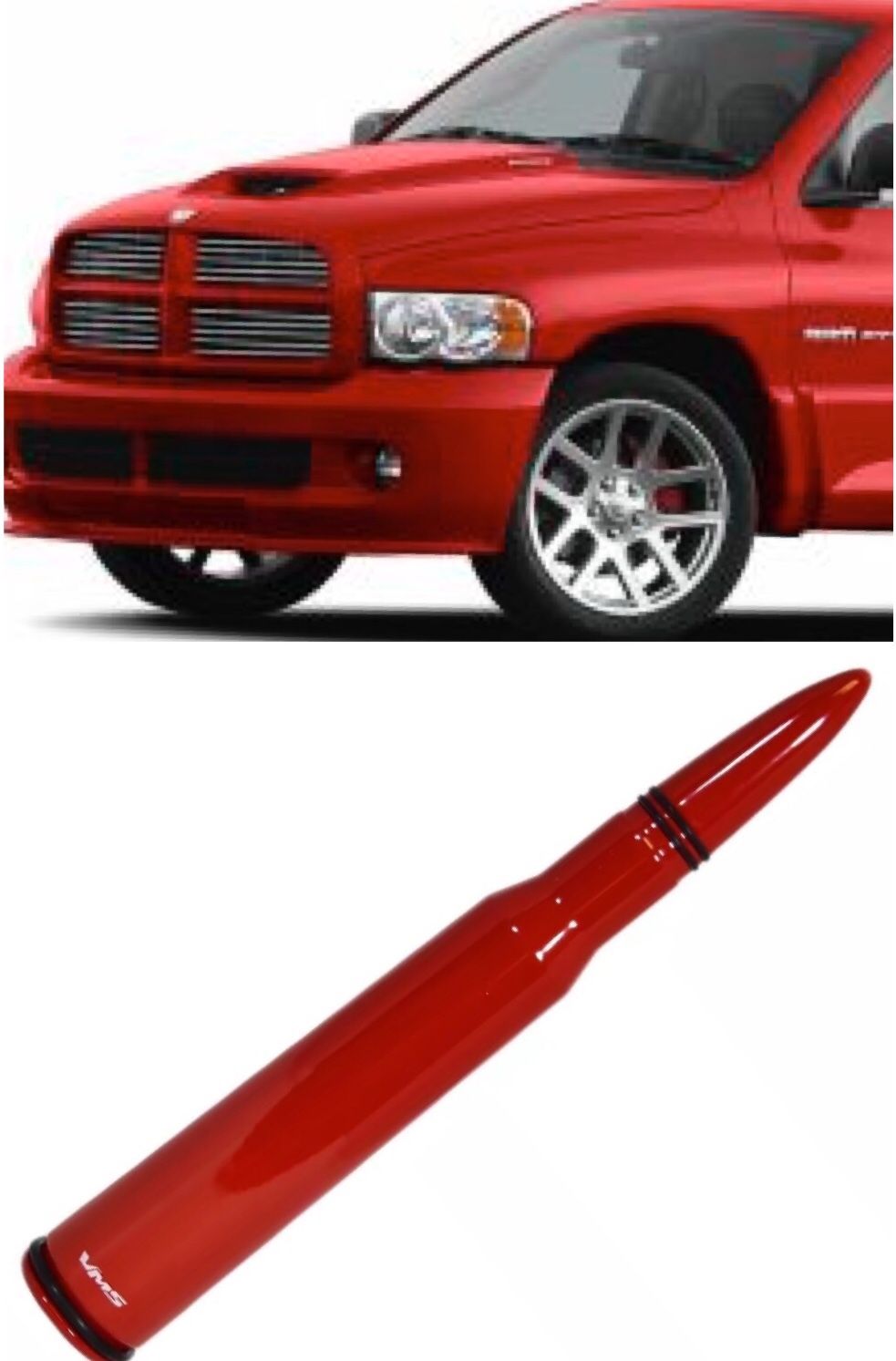 Red Bullet Antenna for Your Dodge Ram F150 Silverado Tahoe Suburban and more