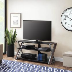 Whalen Xavier 3-in-1 Television Stand, Brown Brown - 50"W x 20"D x 23-55.75"H
