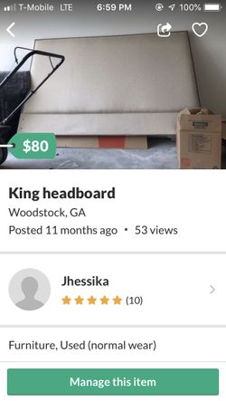 King headboard