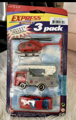 2001 NIP Sun Toys Express Wheels Rescue Vehicles