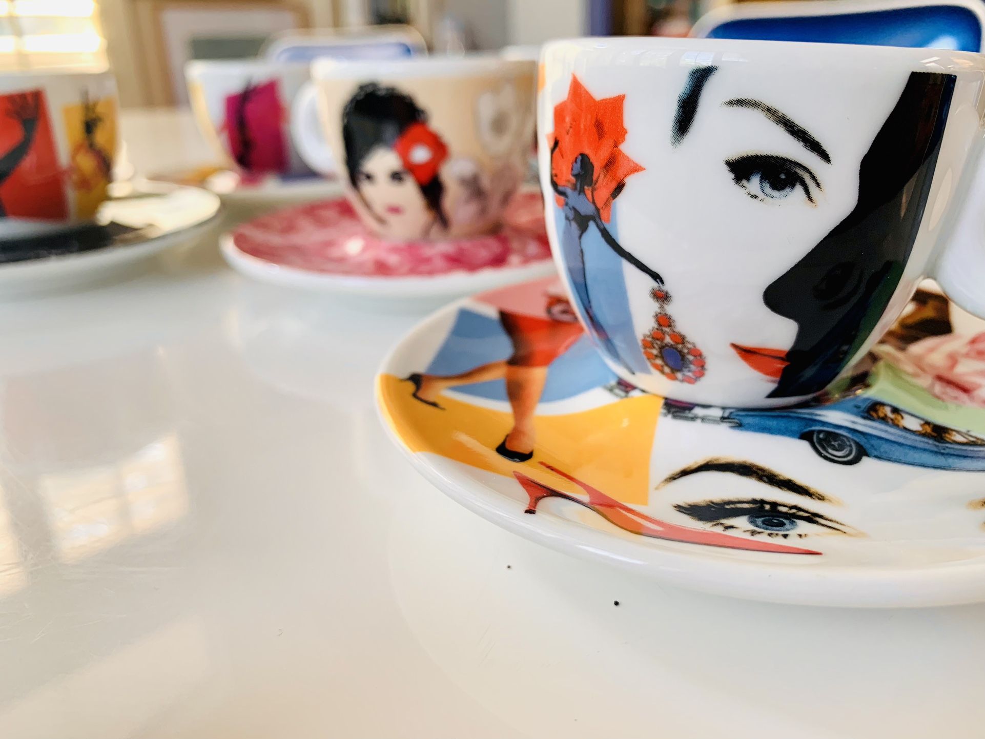 Ultra Rare 7x Pedro Almodóvar Film Espresso Cups + Saucers Collection!
