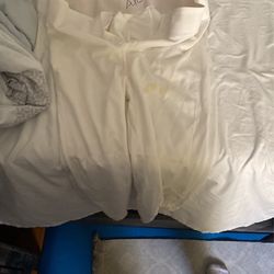 All White Football Pants Xl