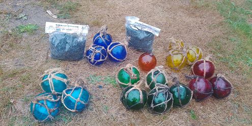 Vintage glass floats.