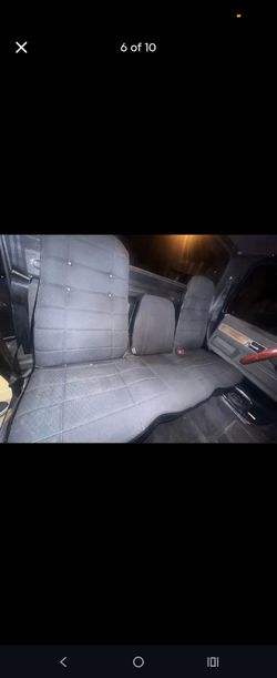 C10 square body bench high back seat with fold down armrest