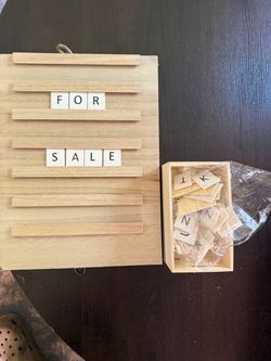 Wood Letter Board with Interchangeable Tiles ✨