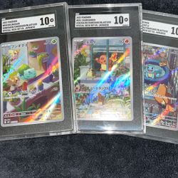 Pokémon Japanese Bulbasaur, Charmander, And Squirtle Set