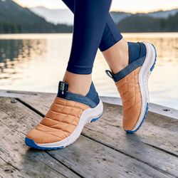 Holo Women's Credimus Athletic Shoes Brown Blue Slip-On Shoes sz 6
