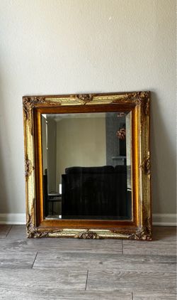 Vintage Ornate Gold Wall Mirror