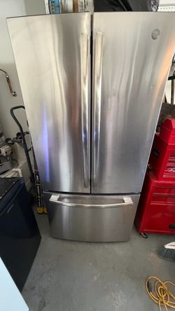 stainless steel GE refrigerator