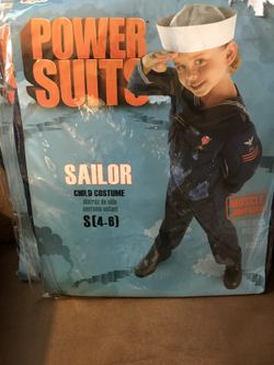 Little Sailor Muscle Halloween Costume. Sizes XS(3T-4T) or S(4-6). Brand New