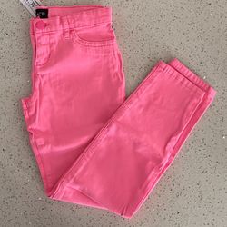 Girls, Neon Berry Color Jeans, Size 8