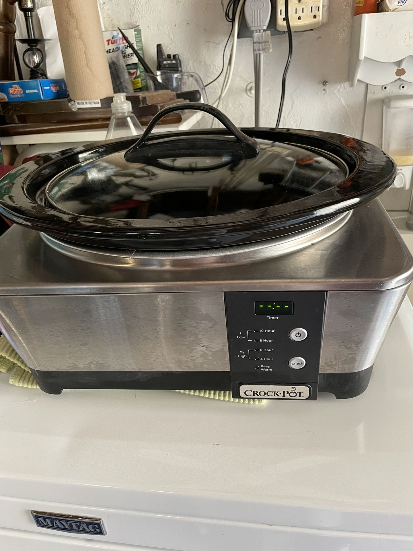 Crock Pot SCCPTP600-S 6 Quart Stainless Steel Oval Slow Cooker RARE