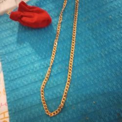 New Chain Colombia Gold 14 Kilates Plates. Vet Good 
