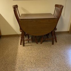 Drop Leaf Table And 2 Chairs… $115