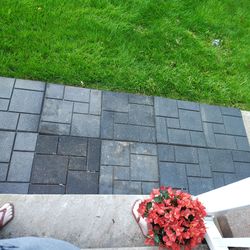 Black Rubber outdoor pavers